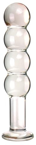 TGHYRF Godemiché en verre cristal SM 50 mm, extra large, perles anales en verre, jouet sexuel for massage vaginal et prostatique for femmes(4 Perlen)