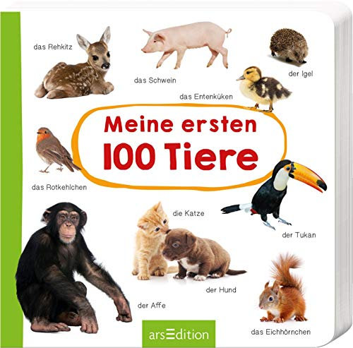 Meine ersten 100 Tiere: Foto-Wörterbuch | Mit stabilen Pappeseiten, fördert die Sprachentwicklung für Kinder ab 12 Monaten