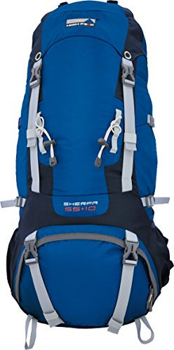 High Peak Rucksack Sherpa 55+10, Blau/Dunkelgrau, 30 x 35 x 82 cm, 65 Liter, 31107