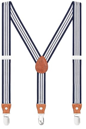 WANYING Baby Toddler Kids Braces for Boys Girls 1-8 Years Children Elastic and Adjustable Y-Back 3 Clips 2.5cm Suspenders