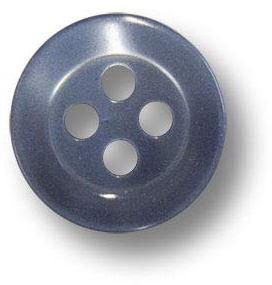 Knopfparadies - 15er Set kleine perlmuttartig blau Schimmernde Vierloch Blusenknöpfe/Hemdenknöpfe aus Kunststoff, Ø: ca. 10mm!