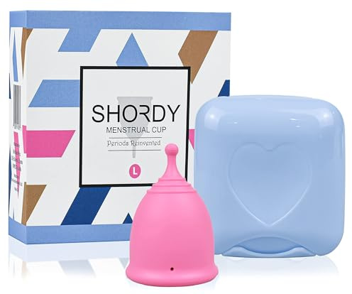 SHORDY Period Cups for Women - Large High Capacity Menstrual Cup | Eco-friendly Feminine Hygiene, 12-Hr Leak-Free Comfort, Suitable For Heavy Monthly Cycles, Sanitary Pads & Tampon Alternative