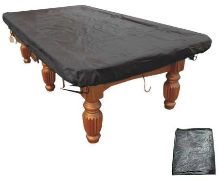 Sinsilvie Funda Billar, Negro Funda Mesa Billar, 8 or 9 Funda para Mesa de Billar,Pool Table Cover para Bola Ocho,para Snooker(Black 9 ft)