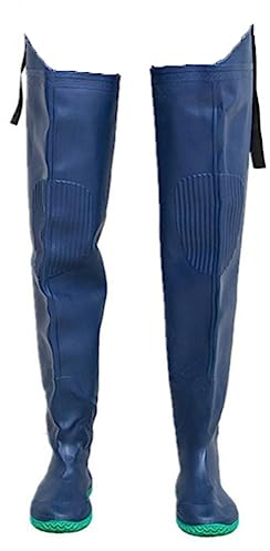 Bottes de pêche Bottes de Wading de Hanche, Pantalons d'eau imperméables en PVC, Longues Bottes de Wading, Hommes et Femmes pêchant/repiquant des semis de Riz (Color : Blue, Size : 45 EU)