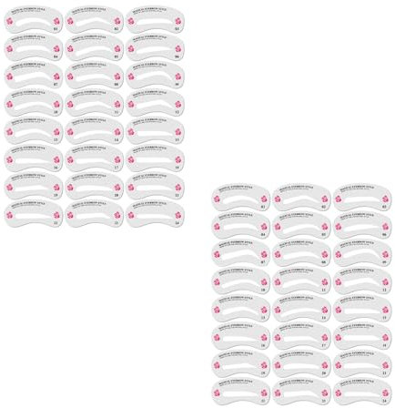 48 Pezzi Kit Stencil per Sopracciglia, Include 24 Paia Modello di Sopracciglio Riutilizzabile Stencil per Modellare Sopracciglio, Sopracciglia per Strumento di Trucco
