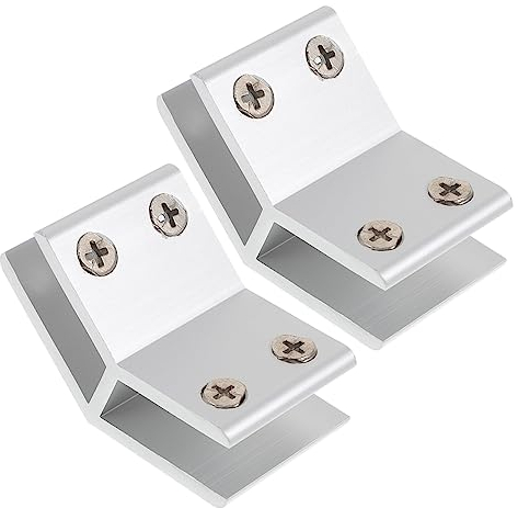 OSALADI 2St Geländer Glasklemme Zaunhalterung quadratischer Ständer Glasgeländer Halterung für Glasregale am festklemmen 135-Grad-Glasklemme Schrankklammern Zubehör Teilung