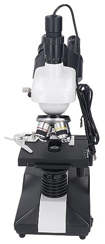 Microscope Compound Trinocular, 40X To 5000X 5MP Electronic Eyepieces Trinocular Microscope, 45 Degree Professional Biological Microscope for Laboratory, Camera-Compatible
