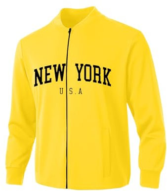 SHE.White Hoodie Jacke Herren Winterjacke Wasserdicht Herren Motorrad Bekleidung Jacke Blazer Rot Sweatjacke Jungen 122 Windbreaker Gefüttert Golf Jacken Herren Lederjacke Schwarz(1-Yellow, M)