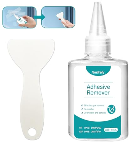 Removedor de Pegamento,Quita Pegamento Adhesivo,Disolvente Pegamento,Quita Pegatinas,Eliminador de Etiquetas y Adhesivos, Elimina Rápidamente Residuos de Adhesivo,Limpia Rápidamente(60ML)