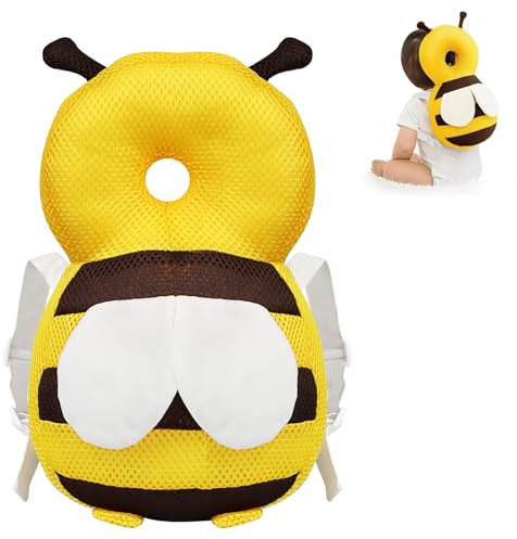 Protector de Cabeza de Bebe, Ajustables Mochila Protectora Cabeza Bebe, Anticaída Protección para la Cabeza del Bebé, Adecuada para Niños de 4 a 24 Meses que Gatean