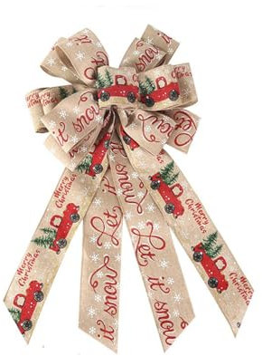 LAOYEFACAI Weihnachtsschleifen große Doppelschicht aus Verdicktes Farbband Weihnachtsbaum Ornamente Schleifen Weihnachtsbaumschmuck für Familienfeiern Party Dekoration für Weihnachten (Type I)