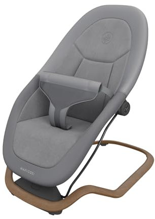Maxi-Cosi Dove, Baby Bouncer, 0-3 Years, 0-15 kg, Lightweight Baby Bouncer, Foldable, Portable, Natural Bouncing, 3 Recline Positions, Eco Care 100% Recycled Fabrics, Elegance Graphite