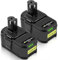 Lot de 2 batteries P108 18 V 5,0 Ah/5000 mAh pour Ryobi One+ Batterie P108 P107 P105 P104 P103 P102 RB18L50 RB18L40 RB18L25 RB18L15