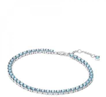 PANDORA Funkelndes Blaues Tennisarmband aus Sterling-Silber, mit Kristallen verziert, aus der Timeless Kollektion, Länge: 18 cm, 591469C03-18