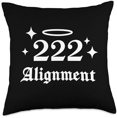 222 Angel Number x Alignment Throw Pillow