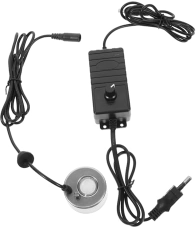 Didiseaon Générateur de Brouillard pour Étang Intérieur sans Lumière, Atomiseur Ultrasonique en Plastique Noir, Capacité 550ml/h, Accessoire D'aquarium pour Bassin d'eau Intérieure