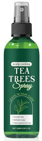 Pure Tea Tree Oil Leave-In Conditioner Detangler Spray - Anti-Frizz Hair Detangler for Women - Nourishing Leave-In Treatment for Dry, Tangled Hair - Soothing Tea Tree Scalp Care & Conditioning Spray