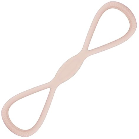 Cuerda de tensión de Silicona en Forma de 8, Bandas de Resistencia en Forma de 8 para Mujeres, Banda Flex Ease Rosa, Herramientas de Fitness de Resistencia para Mujeres, Mangos Antideslizantes