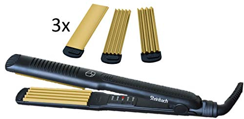 Steinbach Professional 603 Cute Crimper Straightener Turmalin Ionic 3 in 1 schwarz Wechselplatten Temperatureinstellung