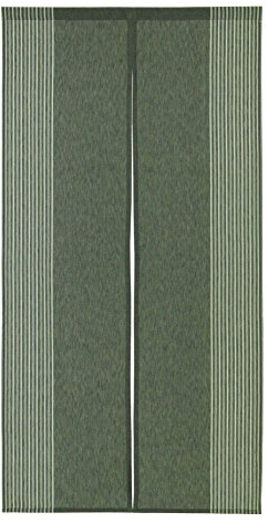 Narumi Japanischer Noren-Vorhang, vertikal, gestreift, Baumwollstoff, Dunkelgrün