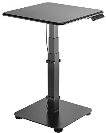 LogiLink EO0013 - Elektrisch verstellbarer Sitz-/Steh-Konferenztisch - Stehpult für Büro/Schule/zu Hause mit programmierbarem LED-Speichermodul (3 Positionen), Schwarz