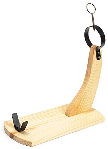 Dynamicoz Ham Stand, Professional Spanish Jamonero Ham Holder Set?Ham Holder with Non-slip Pads-Pine Wood- for Spanish Serrano & Iberico Ham & Italian Prosciutto