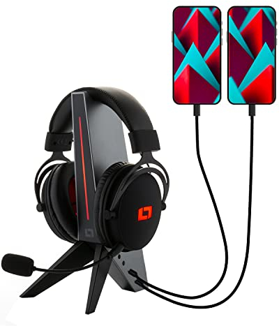Lioncast® RGB Gaming Headset Halterung - Stilvoller Headset Ständer mit RGB Beleuchtung - Robuster Kopfhörer Ständer für Gaming Zubehör - Praktische Headsethalterung für PC Gamer