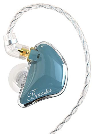 BASN Bmaster Triple Driver In Ear Monitor Headphones with Two Detachable Cables Fit In Ear Suitable for Audio Engineer, Musician (Blue)