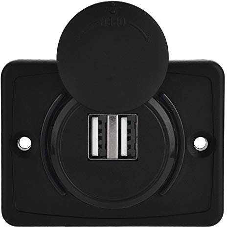 Presa USB Incasso 12v, Presa USB per Auto Doppie Prese di Ricarica per Case Mobili Presa USB Presa USB Integrata Doppia Presa di Ricarica Cavo Rosso, per Camion Roulotte Moto