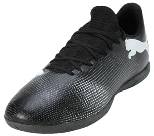PUMA Mens Future 7 Play Indoor Trainer Soccer Shoes, Mens Black Mens White, 12