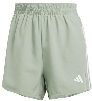 adidas Damen 3S Short HIGH R, Silver Green/White, M