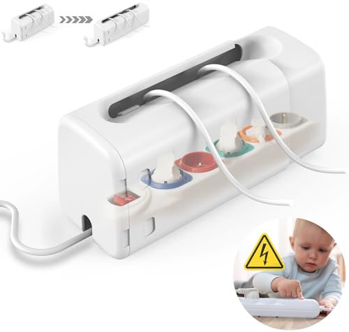 Babylush Power Strip Cover Box(1 Pack) 丨Outlet Covers Baby Proofing丨Outlet Cover Box丨Adjustable Length Childproof Outlet Cover丨Preventing Toddlers from Touching Sockets丨Fits Most Sockets.