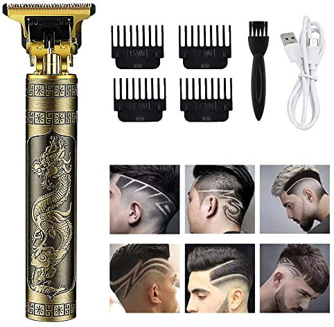 Tagliacapelli Uomo Professionale,Beard Trimmer,Regolabarba Uomo,Rasoio Capelli Uomo,USB Ricaricabile Portatile Rasoio Elettrico Barba,Adatto Adulti e Barbiere