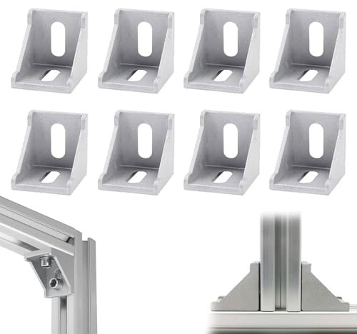 8 Stück Winkelverbinder 40x40 Aluprofil,Befestigungsmaterial Winkel Aluprofil,40x40 Aluprofil Winkelverbinder,Aluprofil Winkel Für Strebenprofil Nutprofil Montageprofil