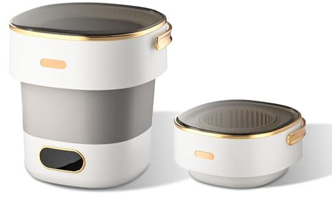 Portable Washing Machine With Spin Dryer for Clothes, 13L Camping Washing Machine, Folding Washing Machine, Silent Mini Dryer Mini Washing Machine and Dryer for Underwear, Sock, Baby Clothes, Travel