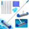 Cepillo Limpieza Piscina,Limpiafondos Piscina Manual,Cepillo Redondo(43cm de Largo),Cepillo Piscina Paredes,2.1 M Pertiga Telescopica Piscina,Cepillo Piscina para Daldosas de Piscina y Paredes