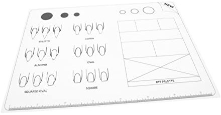 Veemoon Acrylic Nail Practice Mat Silicone Flexible Roll-up Acrylic Nail Training Pad Soft Silicone Sheet for Manicure Practice