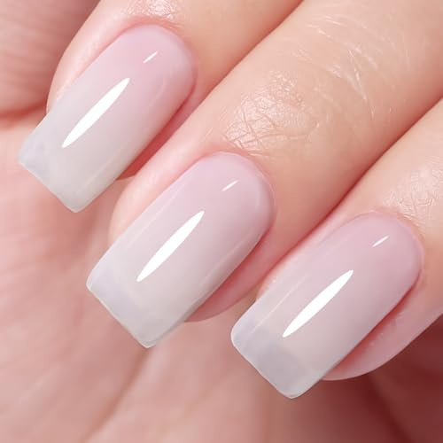 Firedeep Gel Vernis à Ongles Blanc Lait Transparent Gelée 10ml Sans Hema Soin Manucure UV LED Semi-Permanent Art DIY Salon pour Femmes