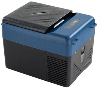 zcamp KI12 12 volt kylskåp, bärbar frys, 11 quarts (12 L) bilkylare, 12 V bilkylskåp, 12/24 V DC 100-240 V AC för camping, resor, lastbil, husbil, båt -20 °C~20 °C
