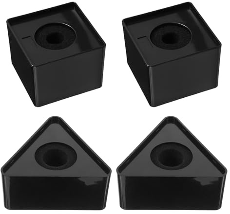 4pcs Microphone Flag Station Black Abs Triangle Square | Interview Logo Flag, Professional Branding for Fastpaced Reporting Environments and Studio Equipment Supplies