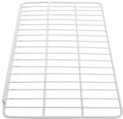 AUTSUPPL Mensola Laterale per Congelatore in Acciaio Inossidabile 43,5x30 Cm Pannello a Griglia Protettiva e Corrimano Singolo, Organizzatore Resistente per Frigorifero e Dormitorio