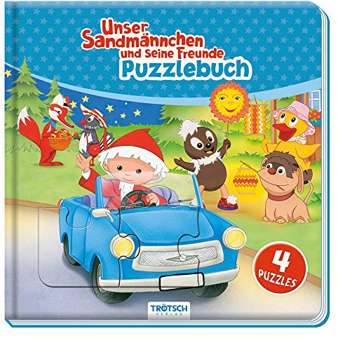 Trötsch Unser Sandmännchen Puzzlebuch mit 4 Puzzle Sandmann: Beschäftigungsbuch Entdeckerbuch Puzzlebuch
