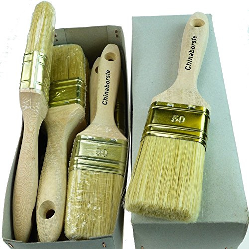 ROTIX-9192 6 x Flachpinsel Lackier-Pinsel 12. Stärke Profi-Qualität 6er-Pack (25 mm) (50 mm)
