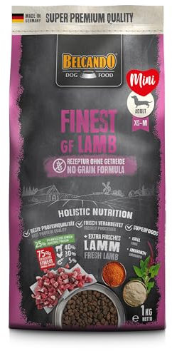 Belcando Finest GF Lamb [1 kg] getreidefreies Hundefutter | Trockenfutter für kleine & mittlere Hunde | Alleinfuttermittel für Hunde ab 1 Jahr