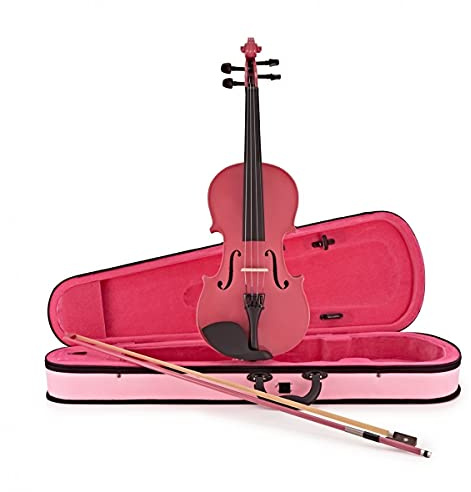 Violín de Estudiante 3/4 con Arco y Estuche, Rosa