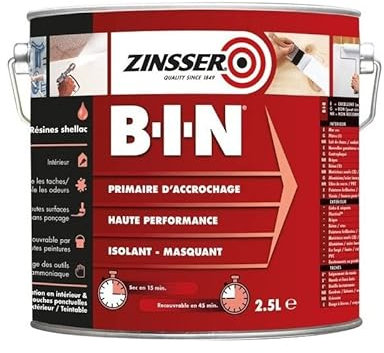 RUSTOLEUM - Primaire d'accrochage Isolant taches Zinsser BIN - Conditionnement 2,5L