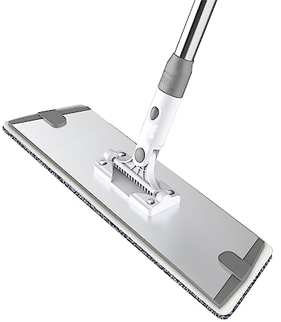32cm breit Flachwischer，Robuster Boden-Wischer zur Reinigung für Böden & Wände，Wischmop Bodenreiniger Bodenwischer Set Bezug Mikrofaser Mopp mit Teleskopstiel für alle Böden