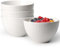 NUTRIUPS Bol de Céréales Profond, 750ml Bols à Soupe, 14x8.7cm Bol Dejeuner, Ensemble de Bols Blancs pour Flocons d'avoine, Salade, Passe au Four & Micro-ondes, Lot de 4