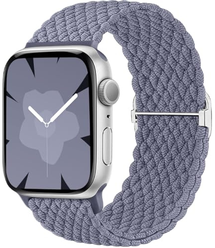 Ynitec Flätat klockarmband kompatibelt med Apple Watch 40 mm, 41 mm, 38 mm, 42 mm, 46 mm, 45 mm, 44 mm, 49 mm, elastiska sportband för iWatch serie 10 9 8 7 6 5 4 3 2 1 SE Ultra, 46mm/45mm/44mm/49mm