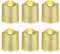 YiYFiT Lot de 6 bougies chauffe-plat LED à paillettes dorées à piles - Faux bougies chauffe-plat sans flamme - Cadeau pour la maison, fête, mariage, Halloween, décoration de Noël
